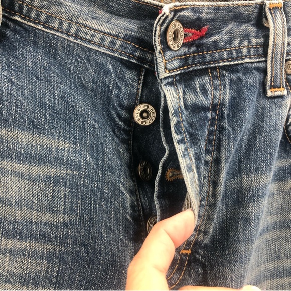 BKE Buckle Jeans Mens Size 36 Jaxon Blue Straight Leg Long Buttonfly - Picture 10 of 13